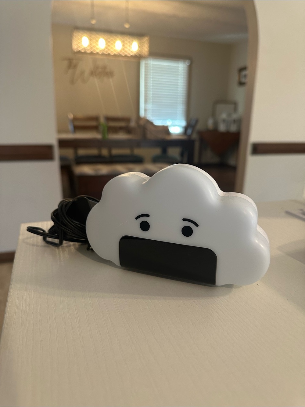 Cute Cloud Alarm Clock/ Night light- White